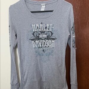 Harley-Davidson Gray Graphic Long Sleeve Tee